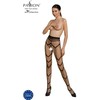 PASSION WOMAN GARTER &amp; STOCK PASSION ECO S006 Bodystocking Juodas - Eco-Friendly Recycled Material, One Size