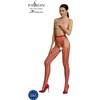 PASSION WOMAN GARTER &amp; STOCK PASSION ECO S007 Raudona Bodysuit - Sustainable Recycled Nylon, One Size