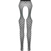 PASSION WOMAN GARTER &amp; STOCK Passion ECO Collection Bodystocking ECO S003 Baltas - Sustainable Design One Size