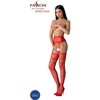 PASSION WOMAN GARTER &amp; STOCK PASSION S030 Raudona Garter Stockings One Size - Elegant Lingerie Design