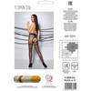 PASSION WOMAN GARTER &amp; STOCK Passion TIOPEN 019 3/4 Juodas Tights 20 DEN - Elegant Openwork Design