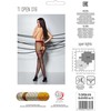 PASSION WOMAN GARTER &amp; STOCK Passion TIOPEN 019 Juodas/Raudona Decorative Openwork Tights 20 DEN Size 1/2