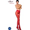 PASSION WOMAN GARTER &amp; STOCK Passion TIOPEN 008 Raudona Decorative Lace 1/2 Tights 30 DEN