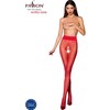 PASSION WOMAN GARTER &amp; STOCK PASSION TIOPEN 001 Raudona 20 DEN Open-Crotch Tights Size 1/2