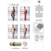 PASSION WOMAN GARTER &amp; STOCK Passion TIOPEN 008 Raudona Decorative Lace 1/2 Tights 30 DEN