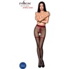 PASSION WOMAN GARTER &amp; STOCK PASSION TIOPEN 019 Juodas/Raudona 3/4 Tights 20 DEN - Decorative Openwork