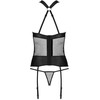 Passion Woman Passion Amanda S/M Ecological Leather Corset with Mesh and Gold Details