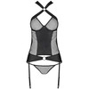 Passion Woman Passion Amanda S/M Ecological Leather Corset with Mesh and Gold Details