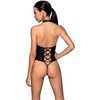 Passion Woman PASSION Nancy Eco Leather Juodas Body L/XL - Modern Strappy Design