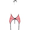 Passion Woman Passion Peonia Corset Raudona S/M - Elegant Lace &amp; Tulle Waist Shaping Set