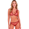Passion Woman Sets PASSION Belissana Burgundy Lingerie Set S/M - Sheer Lace Elegance