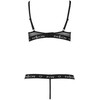 Passion Woman Sets Passion Kyouka Two-Piece Set Juodas S/M - Adjustable Open Bra &amp; Thong