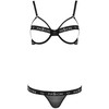 Passion Woman Sets Passion Kyouka Two-Piece Set Juodas S/M - Adjustable Open Bra &amp; Thong