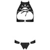 Passion Woman Sets Passion Malwia Eco-Friendly Leather Lingerie Set S/M, Juodas Chic Design