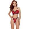 Passion Woman Sets Passion Porigelia Bikini Set Raudona &amp; Juodas S/M - Elegant European Design