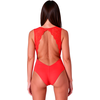 Passion Woman Teddies PASSION Evalie Bodysuit Raudona S/M - Elegant Lace &amp; Open Back Design