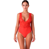 Passion Woman Teddies PASSION Evalie Bodysuit Raudona S/M - Elegant Lace &amp; Open Back Design