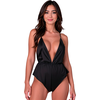 Passion Woman Teddies Passion Sensie Juodas Satin Bodysuit L/XL - Elegant Versatile Design