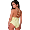 Passion Woman Teddies PASSION SENSIE Bodysuit Lemon L/XL - Satin-Effect, Adjustable Straps