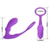 Pretty Love Bottom Pretty Love Warren Violet Dual Ring &amp; Vibrating Anal Plug Set, Remote Control