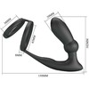 Pretty Love Emoni Juodas Silicone Dual Intimate Ring &amp; Plug, 12 Modes