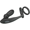 Pretty Love Emoni Juodas Silicone Dual Intimate Ring &amp; Plug, 12 Modes