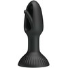 Pretty Love Hubert Silicone Plug with 7 Vibration Modes, Juodas