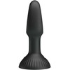 Pretty Love Hubert Silicone Plug with 7 Vibration Modes, Juodas