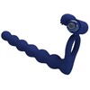 Pretty Love Male Mėlyna Pretty Love Ajmal Mėlyna Vibrating Silicone Ring with Plug, 10 Modes