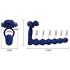 Pretty Love Male Mėlyna Pretty Love Ajmal Mėlyna Vibrating Silicone Ring with Plug, 10 Modes