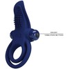 Pretty Love Male Mėlyna Pretty Love Bronson Mėlyna Double Silicone Ring 10-Mode Vibrating System