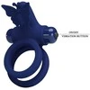 Pretty Love Male Mėlyna Pretty Love Jamele Mėlyna Dual Ring with Vibrating Butterfly System