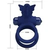 Pretty Love Male Mėlyna Pretty Love Jamele Mėlyna Dual Ring with Vibrating Butterfly System