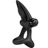 Pretty Love Male Pretty Love Juodas Silicone Ring - 10-Mode Rechargeable System