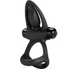 Pretty Love Male Pretty Love Juodas Silicone Ring - 10-Mode Rechargeable System