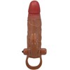 Pretty Love Osmar Extension Sleeve with Vibrating Stimulation, Transparent