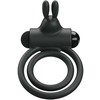 Pretty Love Osmond Silicone Vibrating Support Ring, Atsparus vandeniui, Juodas