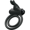 Pretty Love Osmond Silicone Vibrating Support Ring, Atsparus vandeniui, Juodas