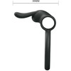 Pretty Love Osmond Silicone Vibrating Support Ring, Atsparus vandeniui, Juodas