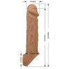 Pretty Love BI-026259 Intimate Extension Sleeve TPR Flesh 220mm