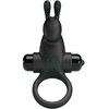 LYBAILE Pretty Love Vibro Penis Ring Rabbit I Juodas
