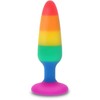 TOYJOY Pride Twink Silicone Plug Rainbow 8.5 cm Medium Size