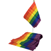 PRIDE Rainbow Mini Flag Banner 20x15 cm with 30 cm Stick