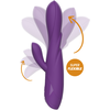 Rožinė Rewolution RewoRabbit Flexible Dual Motor Vibrator - Rožinė, 21 cm