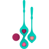 Rithual Deva Aqua Žalias Pelvic Floor Training Kit - 4 Weights, Silicone