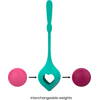 Rithual Deva Aqua Žalias Pelvic Floor Training Kit - 4 Weights, Silicone