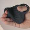 Rocks-Off Palm Juodas Flexible Intimate Device, 10 Modes, USB, Atsparus vandeniui