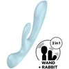Satisfyer Triple Oh Light Mėlyna daugiafunkcis vibratorius