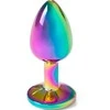 Secret Play Metal Plug Rainbow Small 7cm - Compact Aluminum Jewel Base
