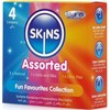 Skins Assorted Premium Condoms Pack 4 - Natural, Ribbed, Dotted, Ultra-Thin